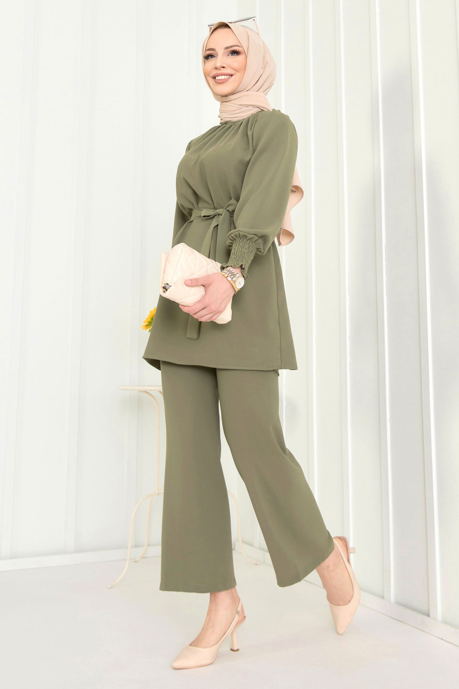 Tunik+Pantolon Haki - 13019