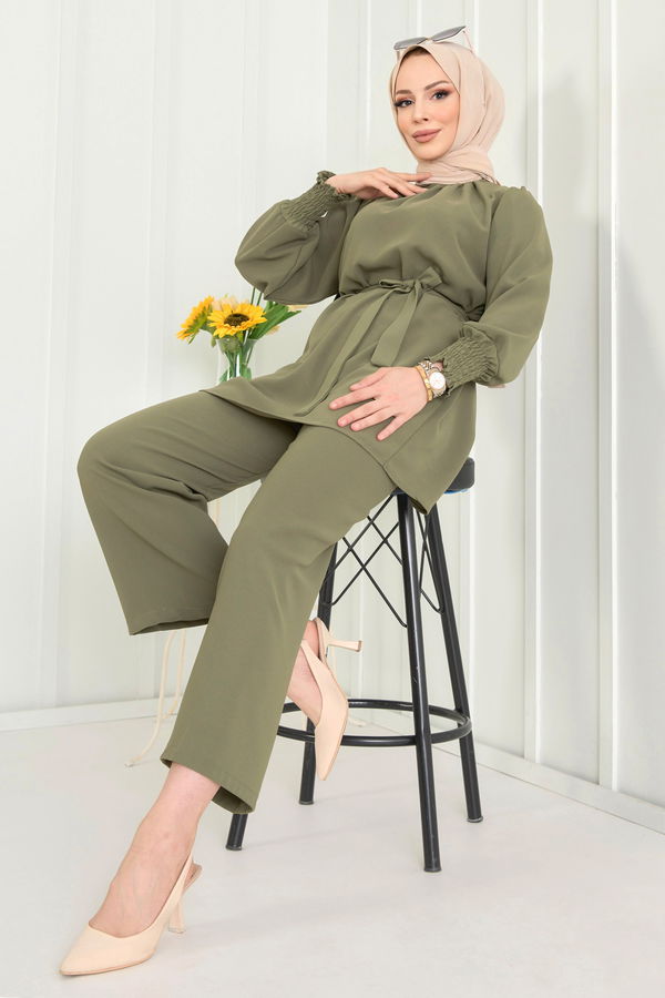 Tunik+Pantolon Haki - 13019