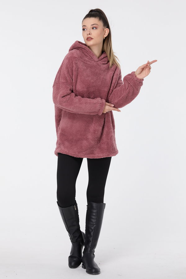 Peluş Sweat Pembe - 13049 PEMBE