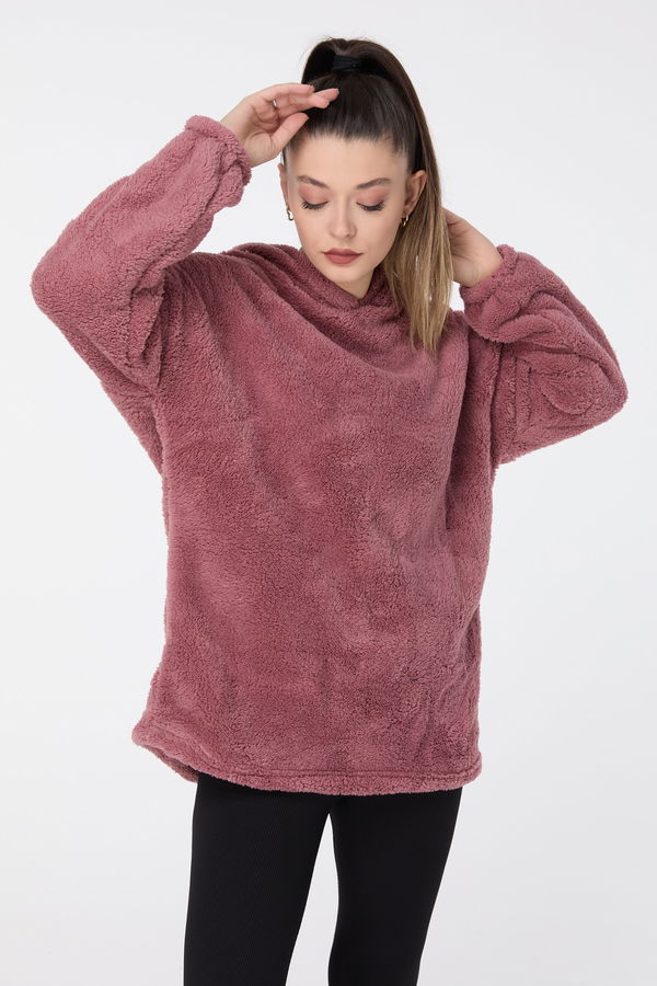 Peluş Sweat Pembe - 13049 PEMBE