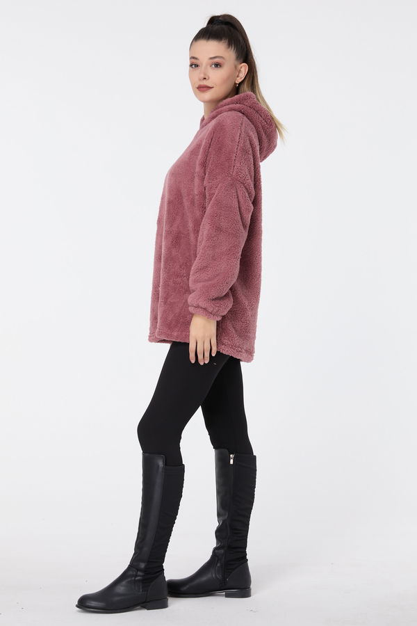 Peluş Sweat Pembe - 13049 PEMBE
