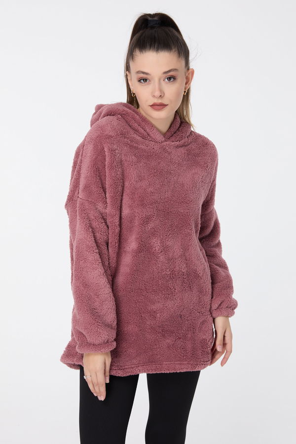 Peluş Sweat Pembe - 13049 PEMBE