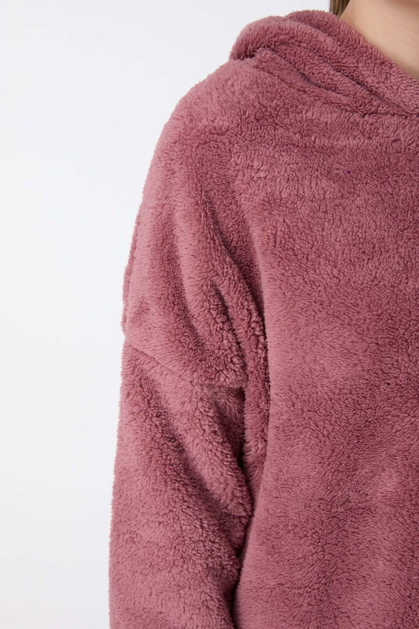 Peluş Sweat Pembe - 13049 PEMBE