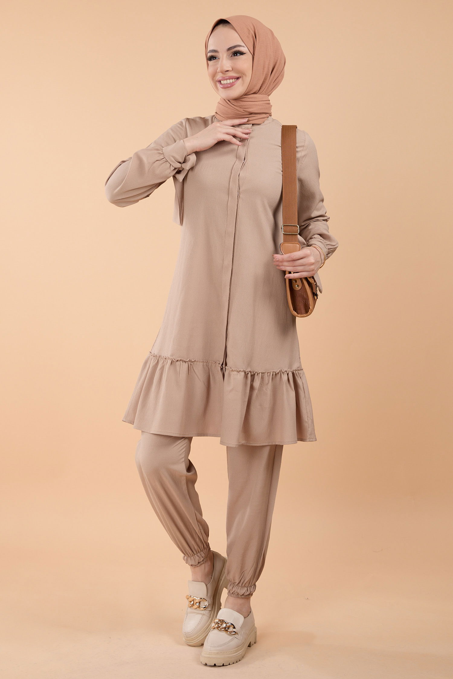 Tunik Pantolon Bej - 13063