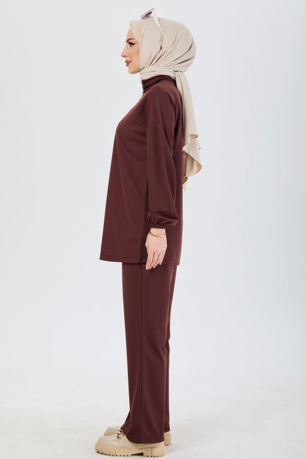 Tunik Pantolon Kahverengi - 13074 KAHVERENGİ