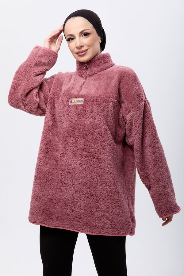 Peluş Sweat Pembe - 13083 PEMBE