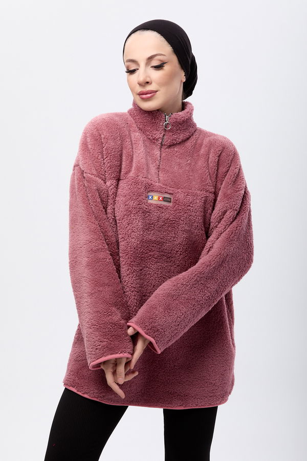 Peluş Sweat Pembe - 13083 PEMBE