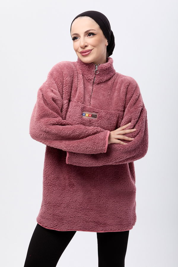 Peluş Sweat Pembe - 13083 PEMBE