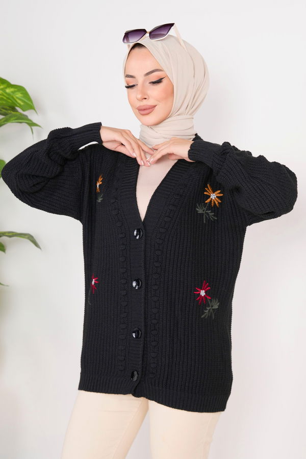 Triko Hırka Siyah - 23088