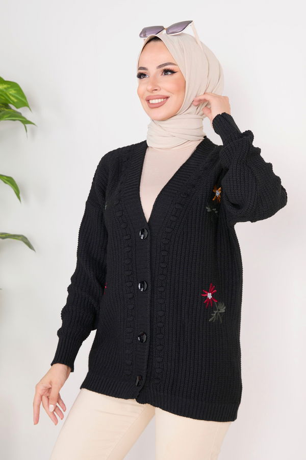 Triko Hırka Siyah - 23088