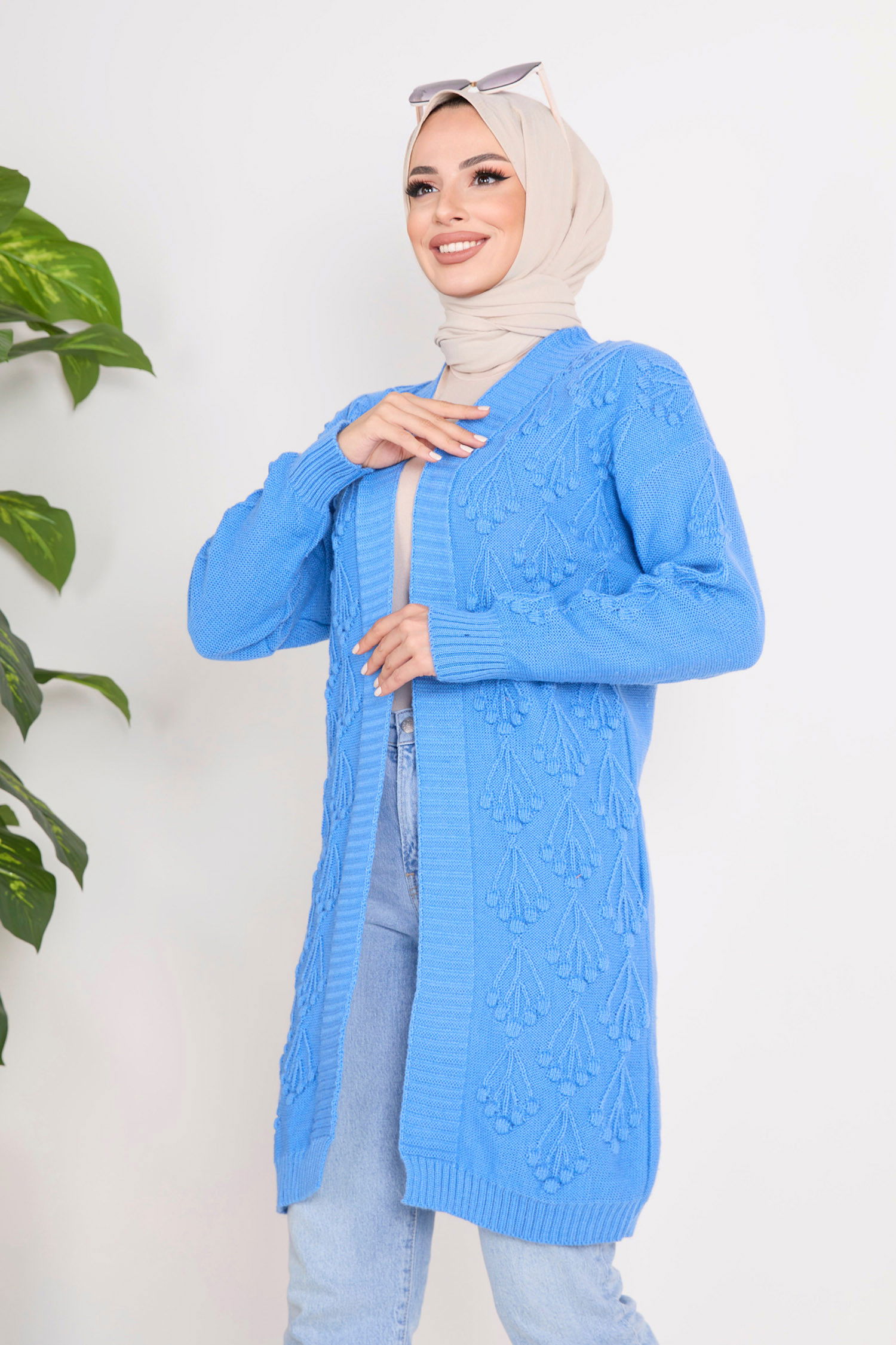 Triko Hırka Mavi - 23092 MAVİ