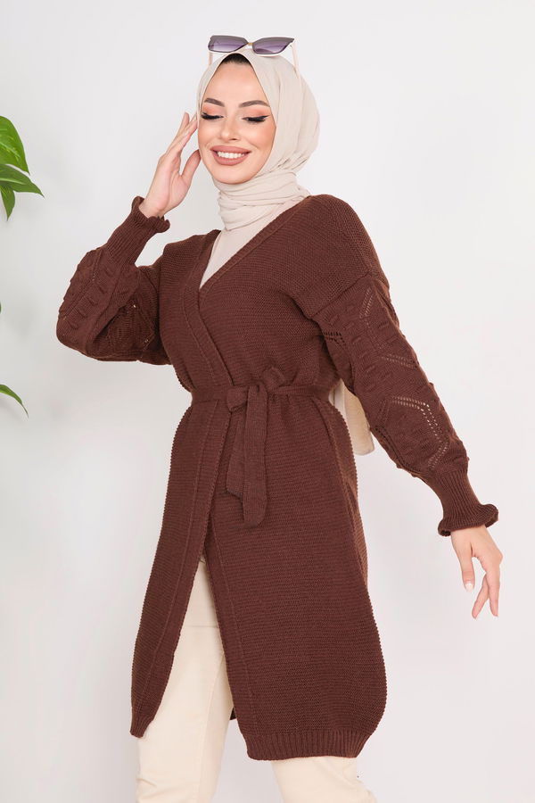 Triko Hırka Kahverengi - 23101 KAHVERENGİ