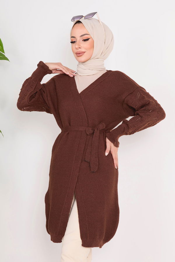 Triko Hırka Kahverengi - 23101 KAHVERENGİ