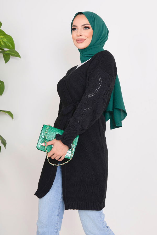 Triko Hırka Siyah - 23101