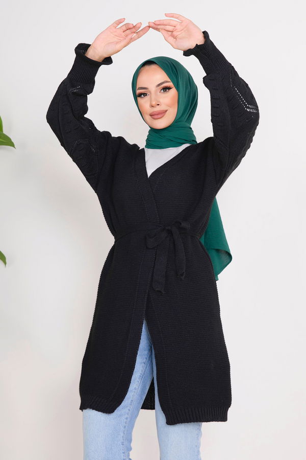 Triko Hırka Siyah - 23101