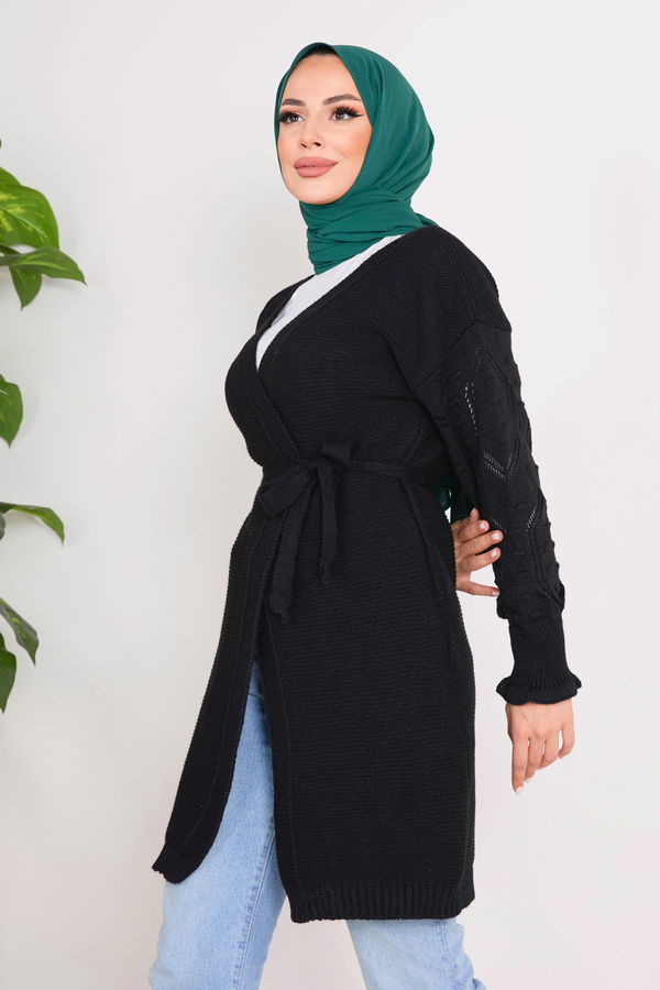 Triko Hırka Siyah - 23101