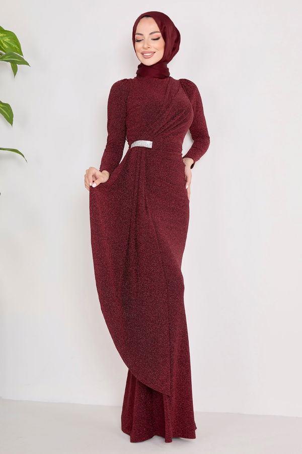 Abiye Elbise Bordo - 23120