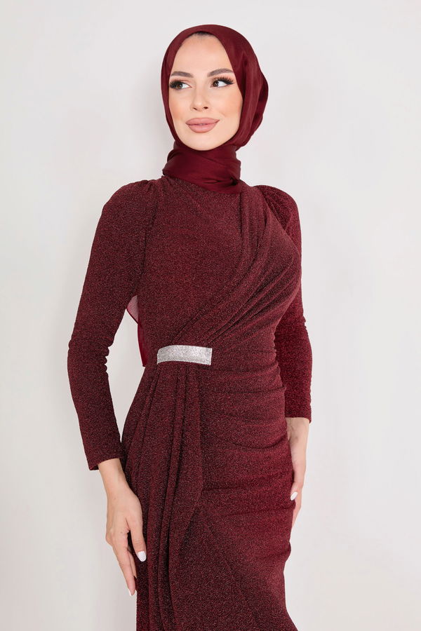 Abiye Elbise Bordo - 23120