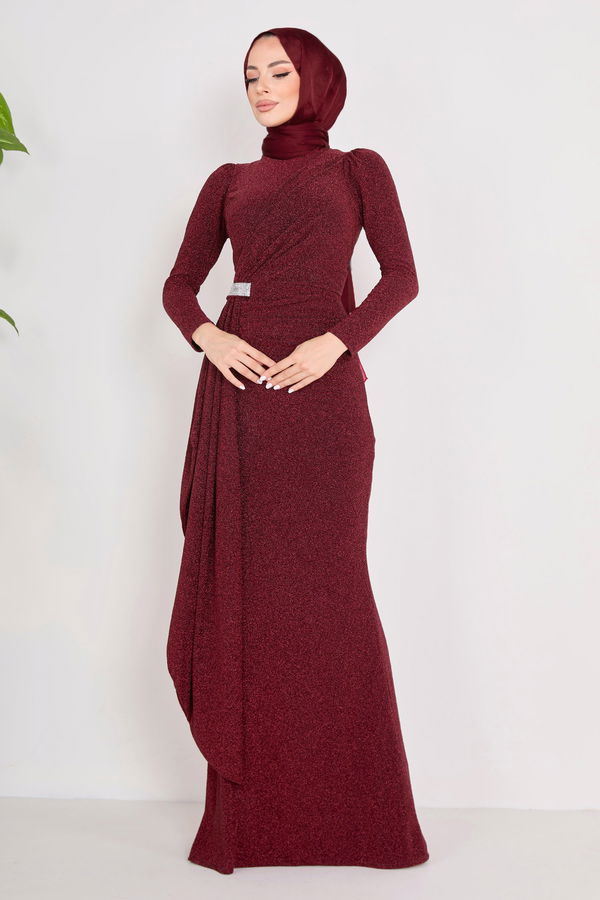 Abiye Elbise Bordo - 23120