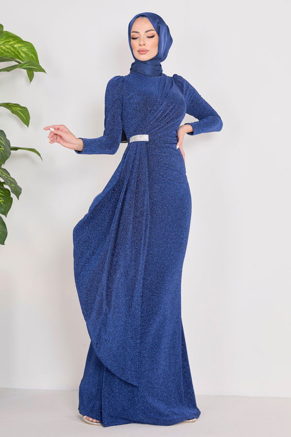 Abiye Elbise Lacivert - 23120