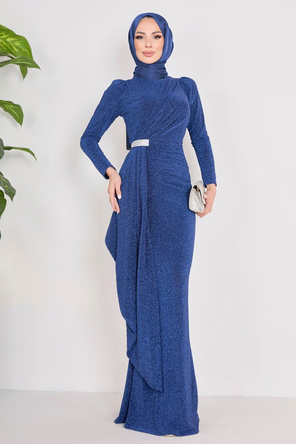 Abiye Elbise Lacivert - 23120