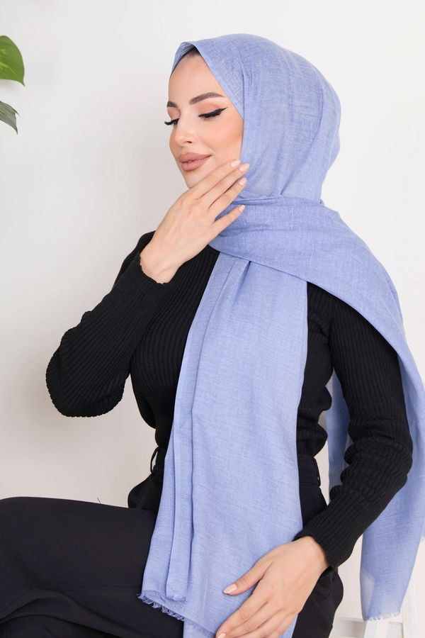 Pamuklu Şal Mavi - 23351