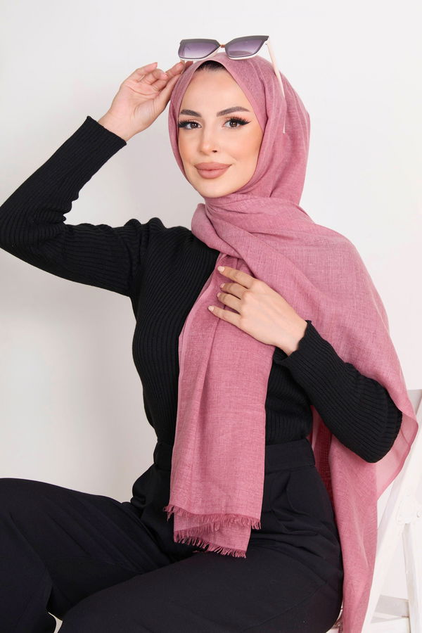 Pamuklu Şal Pembe - 23351