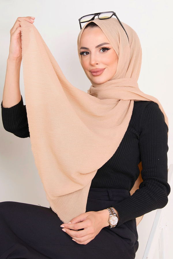 Soft Pamuk Şal Bej - 23352 BEJ