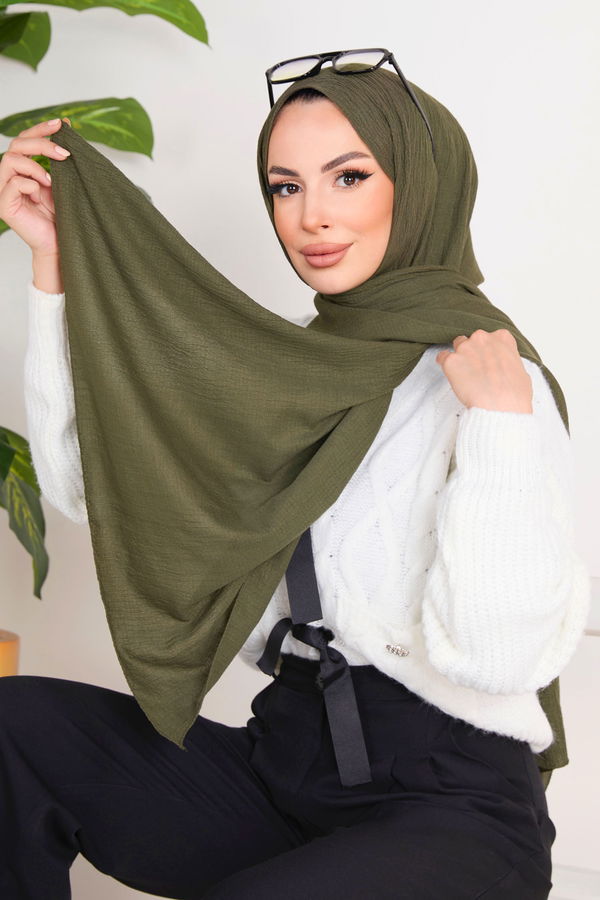 Soft Pamuk Şal Haki - 23352