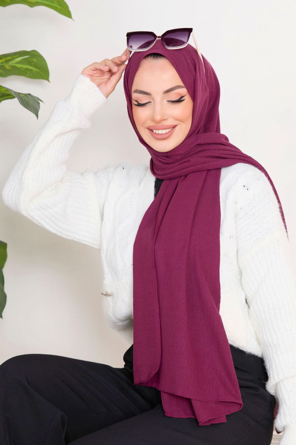 Soft Pamuk Şal Mor - 23352
