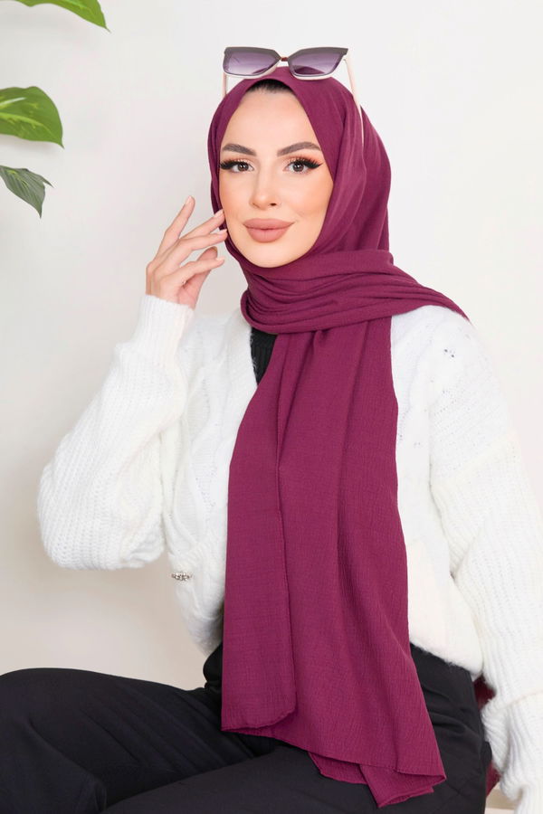 Soft Pamuk Şal Mor - 23352