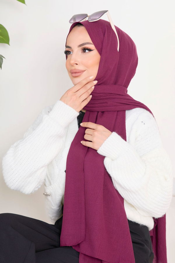Soft Pamuk Şal Mor - 23352