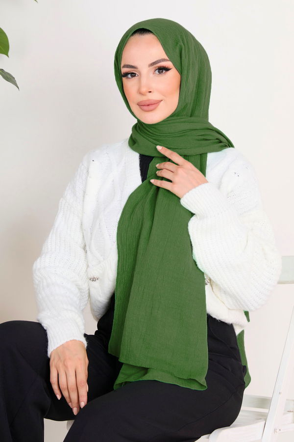 Soft Pamuk Şal Yeşil - 23352