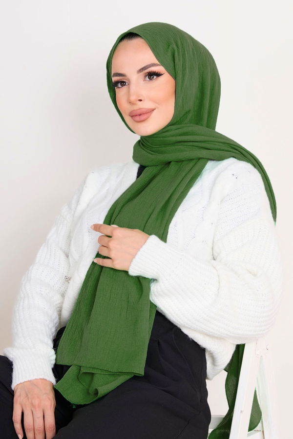 Soft Pamuk Şal Yeşil - 23352