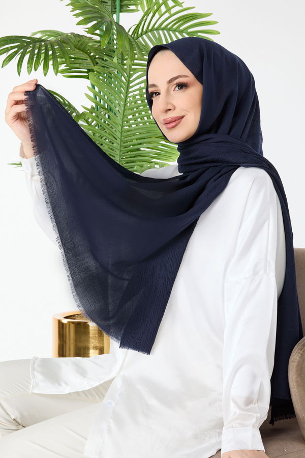 Soft Pamuk Şal Lacivert - 23352 LACİVERT