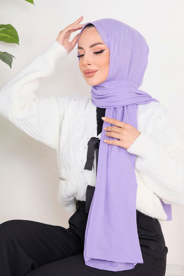 Soft Pamuk Şal Lila - 23352