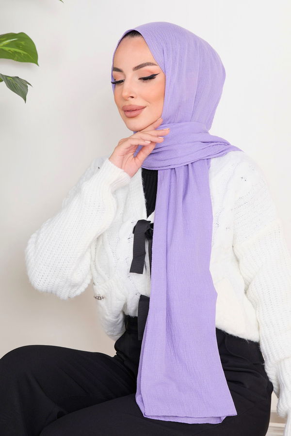 Soft Pamuk Şal Lila - 23352