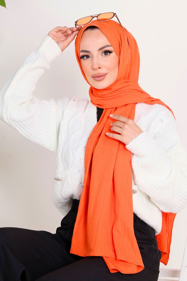 Soft Pamuk Şal Turuncu - 23352