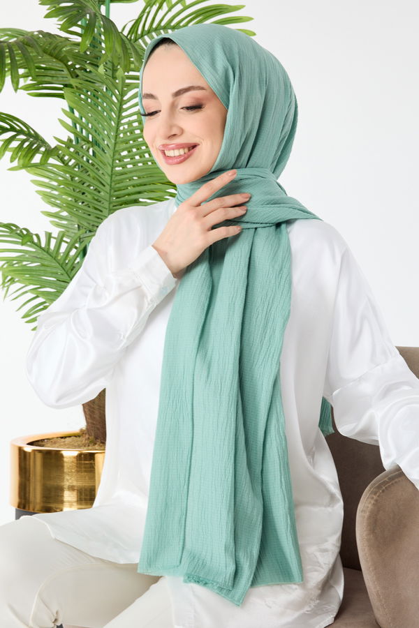 Soft Pamuk Şal Yeşil - 23352 YEŞİL