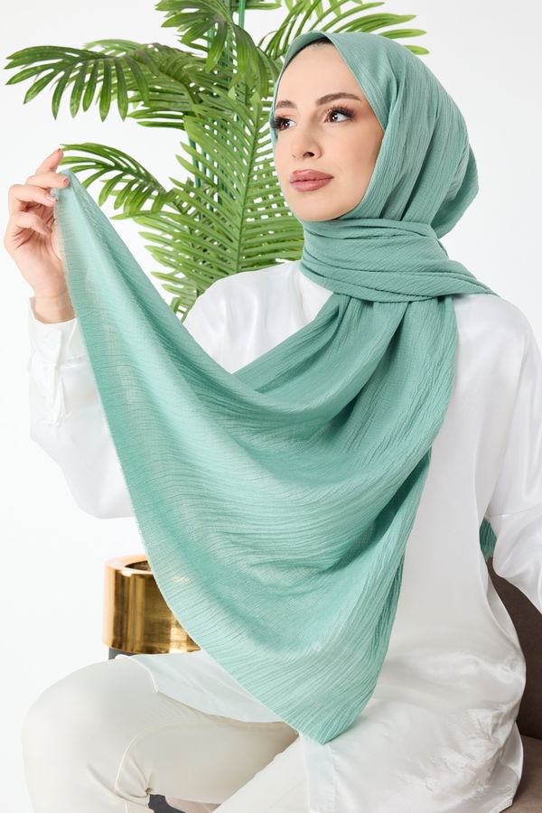 Soft Pamuk Şal Yeşil - 23352 YEŞİL