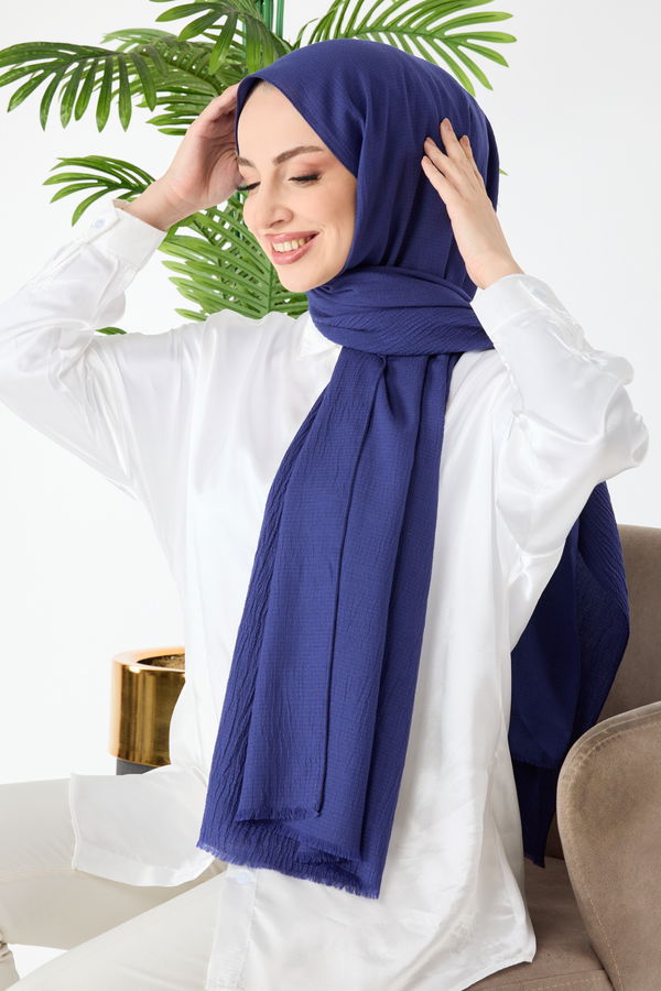 Soft Pamuk Şal Mavi - 23352