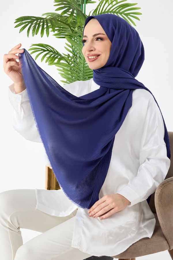 Soft Pamuk Şal Mavi - 23352