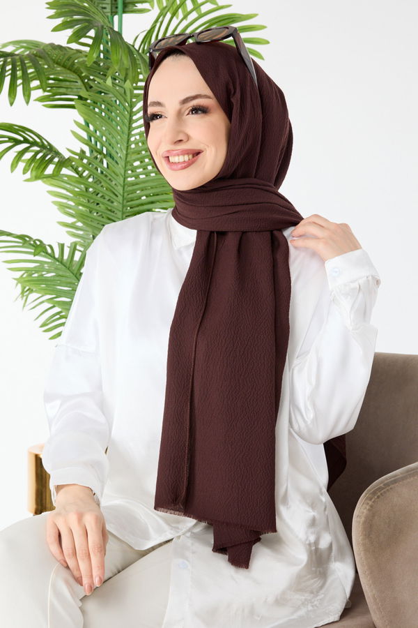 Soft Pamuk Şal Kahverengi - 23352