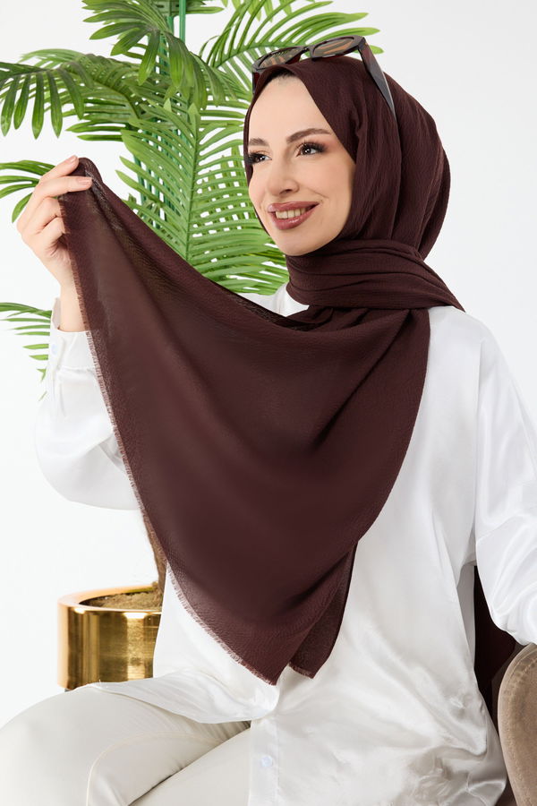 Soft Pamuk Şal Kahverengi - 23352