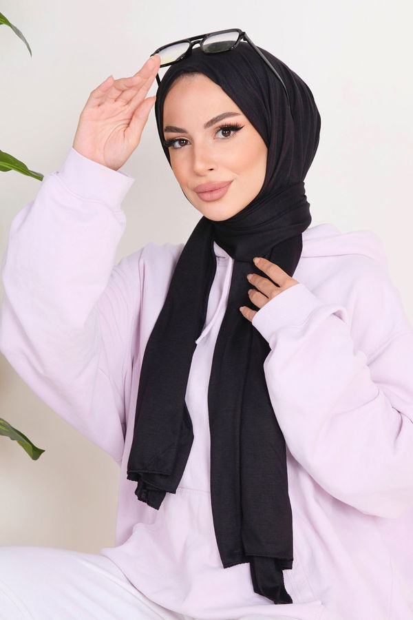 Penye Şal Siyah - 23353 SİYAH