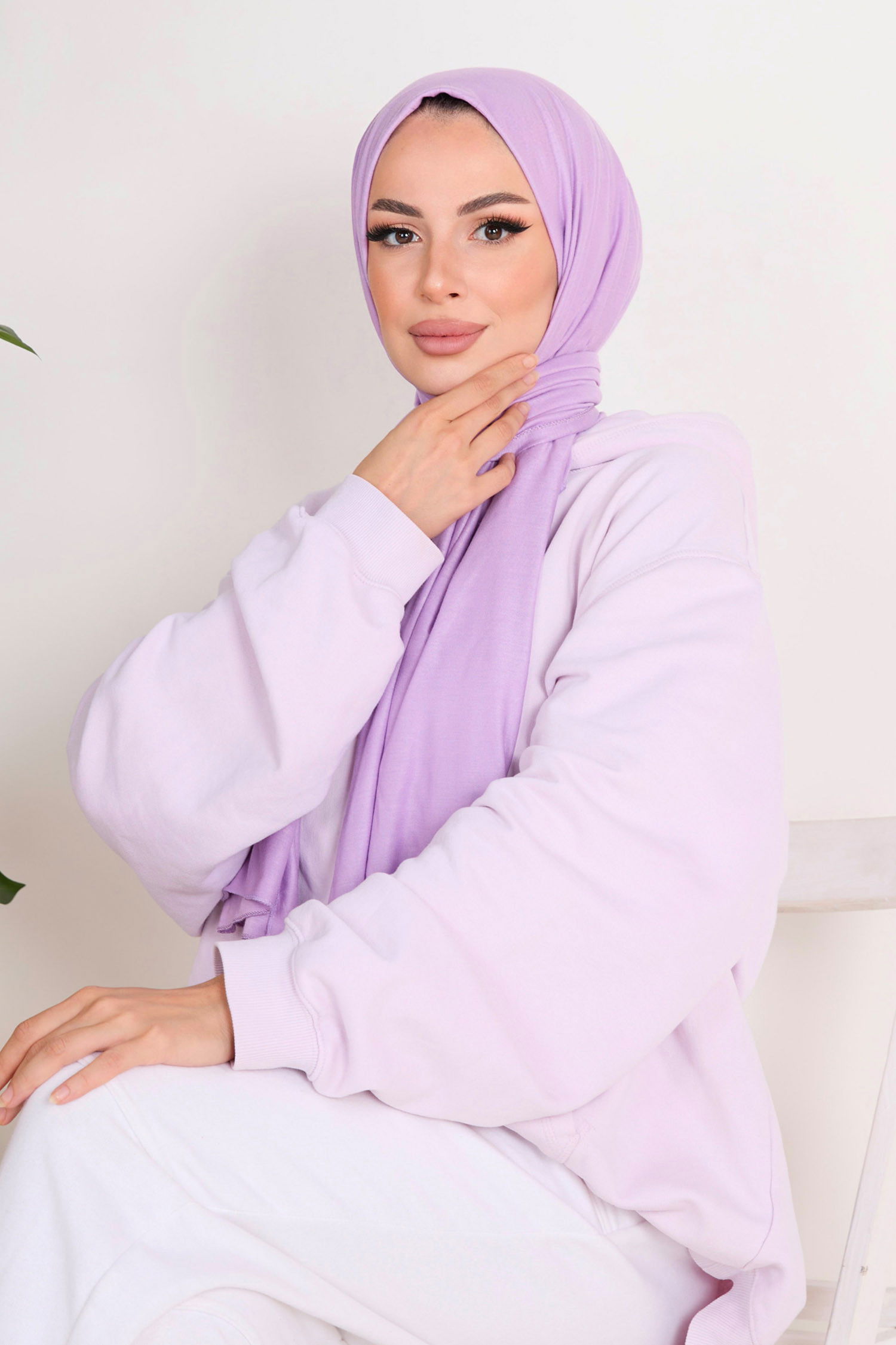 Penye Şal Lila - 23353