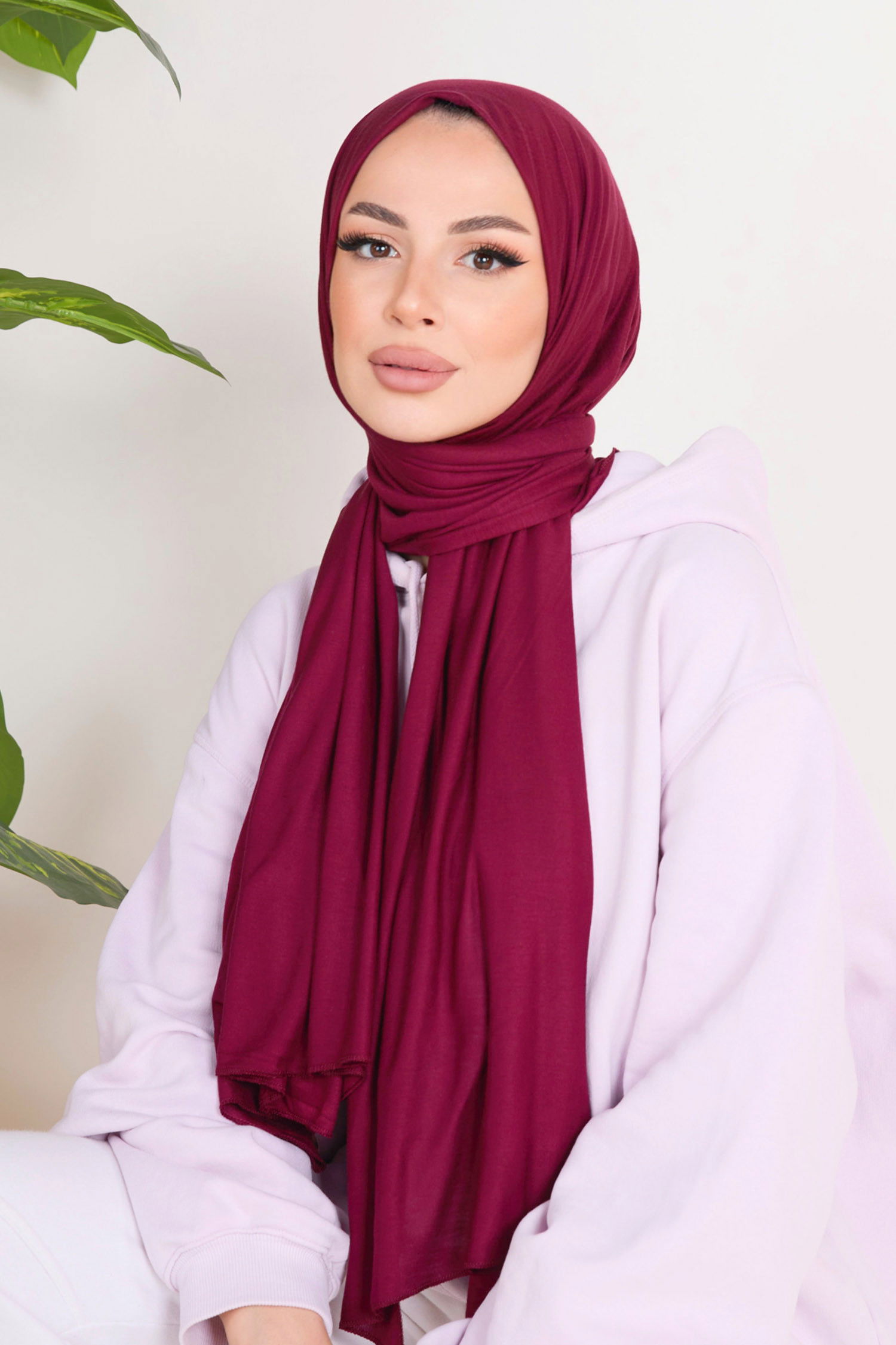 Penye Şal Bordo - 23353