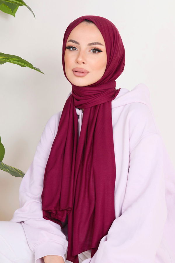 Penye Şal Bordo - 23353