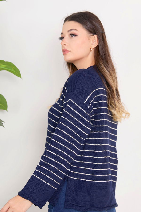 Triko Kazak Lacivert - 23363 LACİVERT