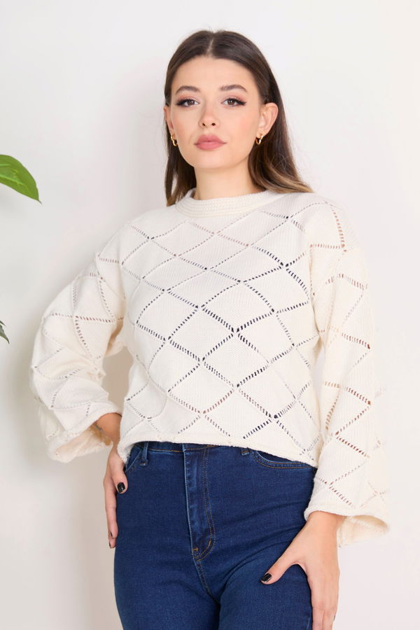 Triko Kazak Beyaz - 23364 BEYAZ